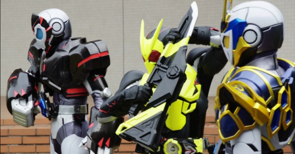 Kamen Riders Zero-One, Vulcan, and Valkyrie