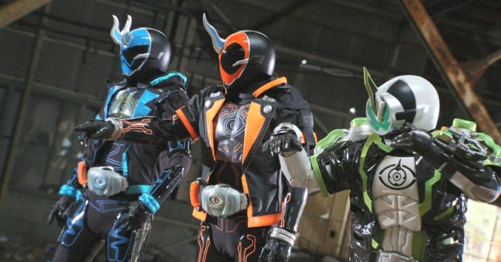 Kamen Riders Specter, Ghost, and Necrom Ready For Battle