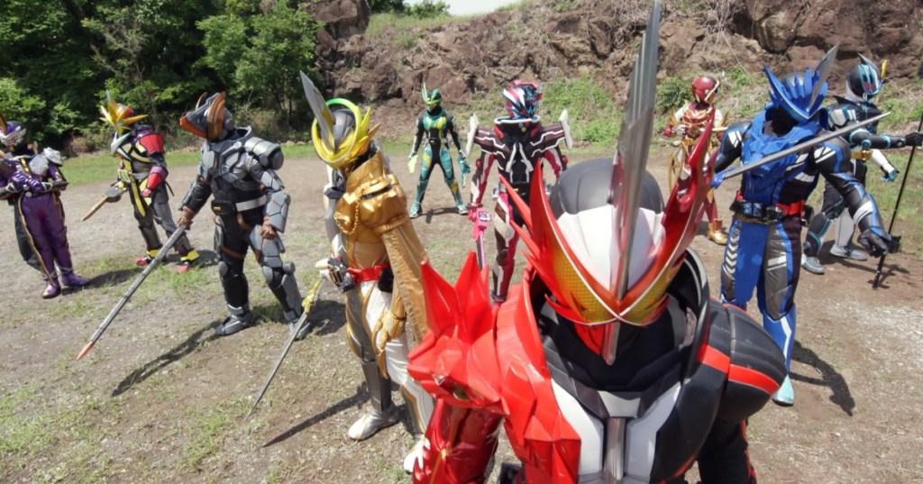 The Gathered Kamen Riders from Kamen Rider Saber